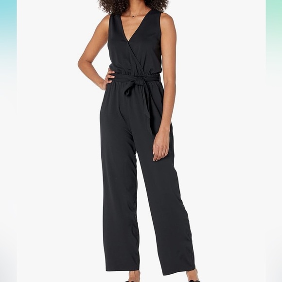 NWT! The Drop Caralynn Mirand Black Knit Wide Leg Jumpsuit S - Picture 1 of 7